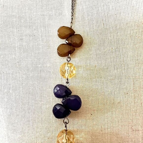 Loft colorful long beaded necklace - Picture 3 of 7